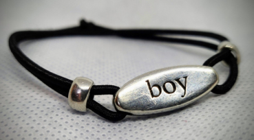 Irish Bracelet in Gaelic-English (buachaill-boy)