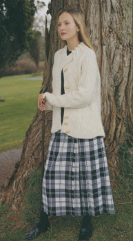 Ladies Regular Kilt 102 -Black & White Eriskine