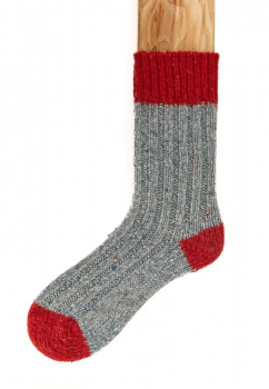 Connemara Fleck Plus Socks greyred