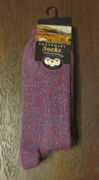 Connemara Heather Socks redblue