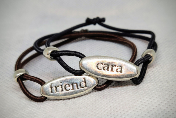 Irish Bracelet in Gaelic-English (cara-friend)