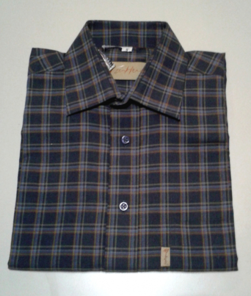 Mizen Head Shirt navy check