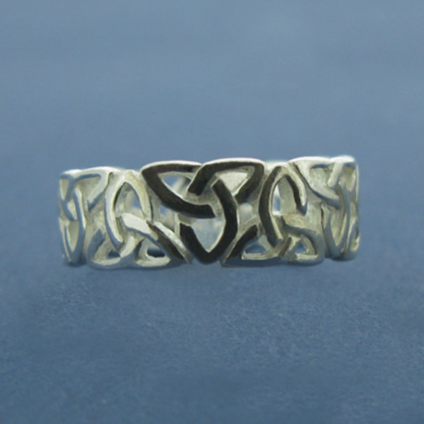 Keltischer Silberring Trinity Knoten -13040