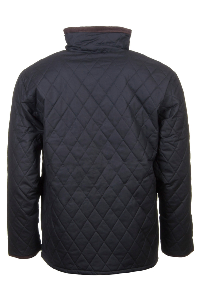 Mens Diamond Quilted Wax Jacket black