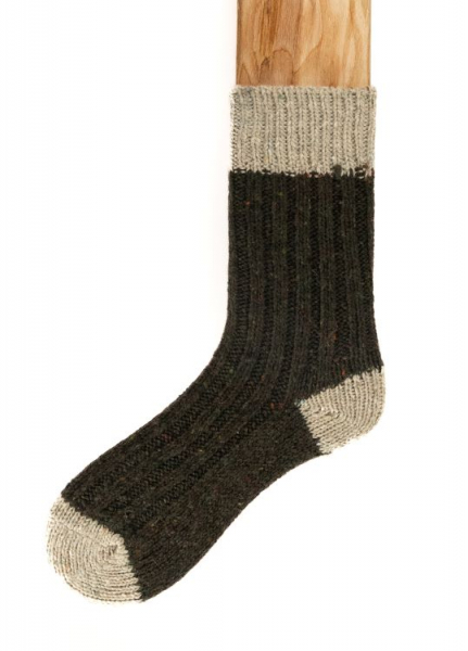 Connemara Fleck Plus Socks dklgrünbeige