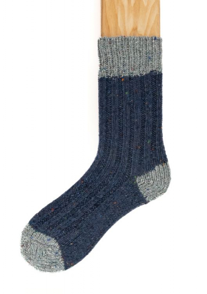 Connemara Fleck Plus Socks darkblue/lightblue