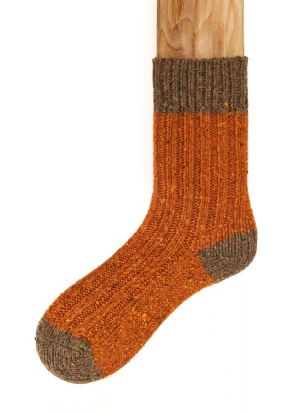 Connemara Fleck Plus Socks darkgreenbeige