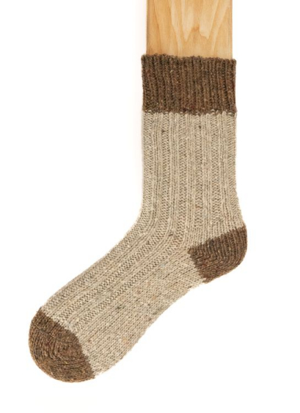 Connemara Fleck Plus Socks hellbraun/mittelbraun