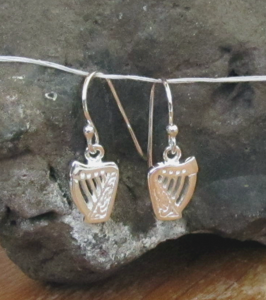 Celtic Earrings / Irische Keltische Ohrringe Harfe