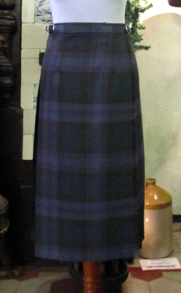 Ladies Regular Kilt 102 -Bluegrey / Brown