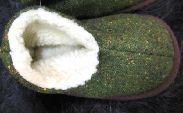 Tweed Slippers green