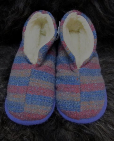 Tweed Slippers handwoven multicoloured