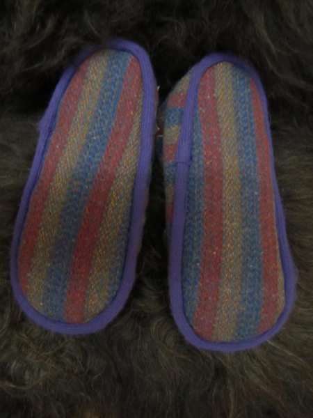 Tweed Slippers handwoven multicoloured