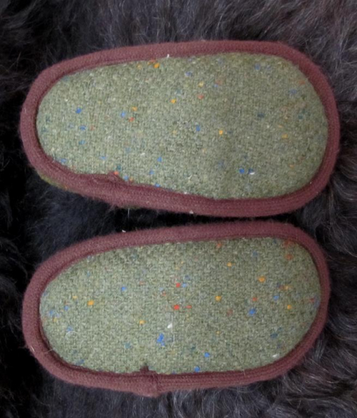 Tweed Slippers green