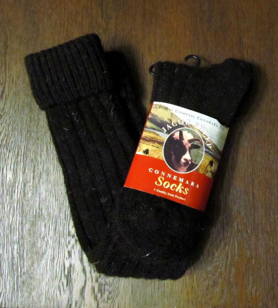 Jakob Sheep Connemara Socks -darkbrown "long"