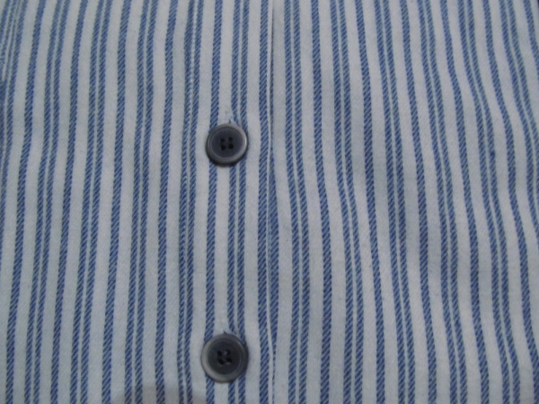 Flanell Nachthemd LV 2 -Blue/Ivory Stripe