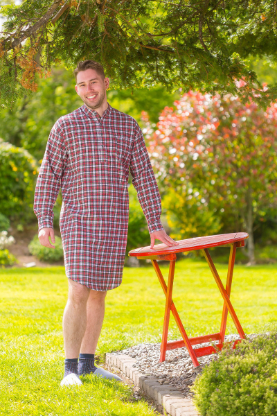 Flannel Nightshirt LV 4 -Red/White Check